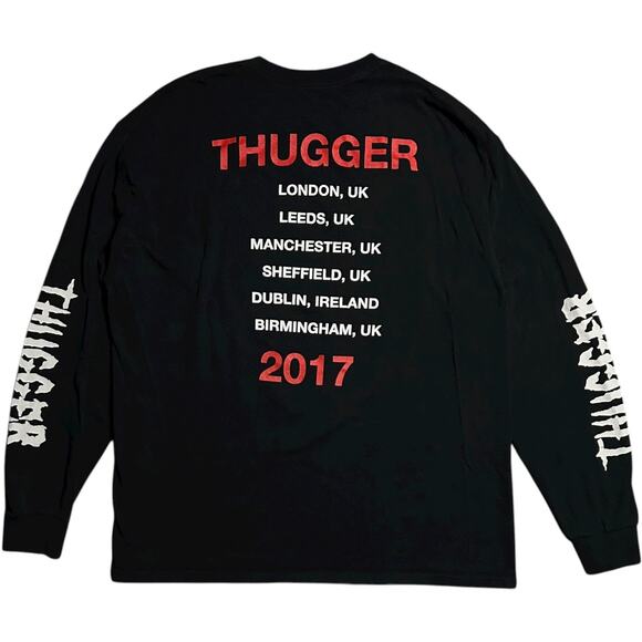 Young Thug Thugger 2017 UK Tour Skull Rap Long Sleeve Shirt - Picture 2 of 3